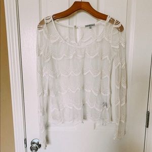 Sheer Charlotte Russe long sleeve top